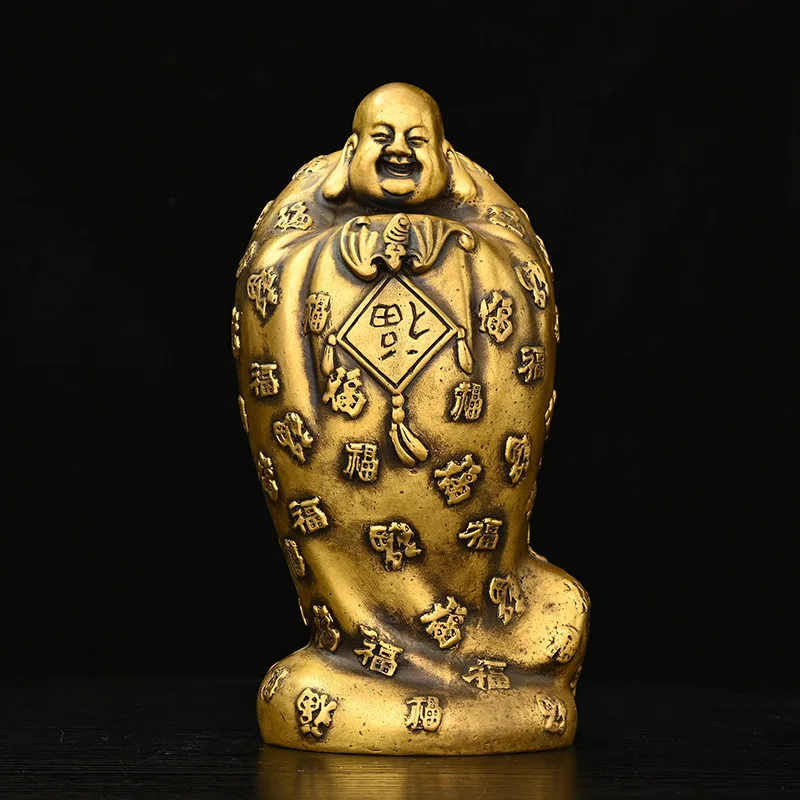 

Brass Smiling Buddha Ornaments Copper Blessing in Front of the Eyes Home Decorative Creative Gifts & Crafts One Piece Dropshippi