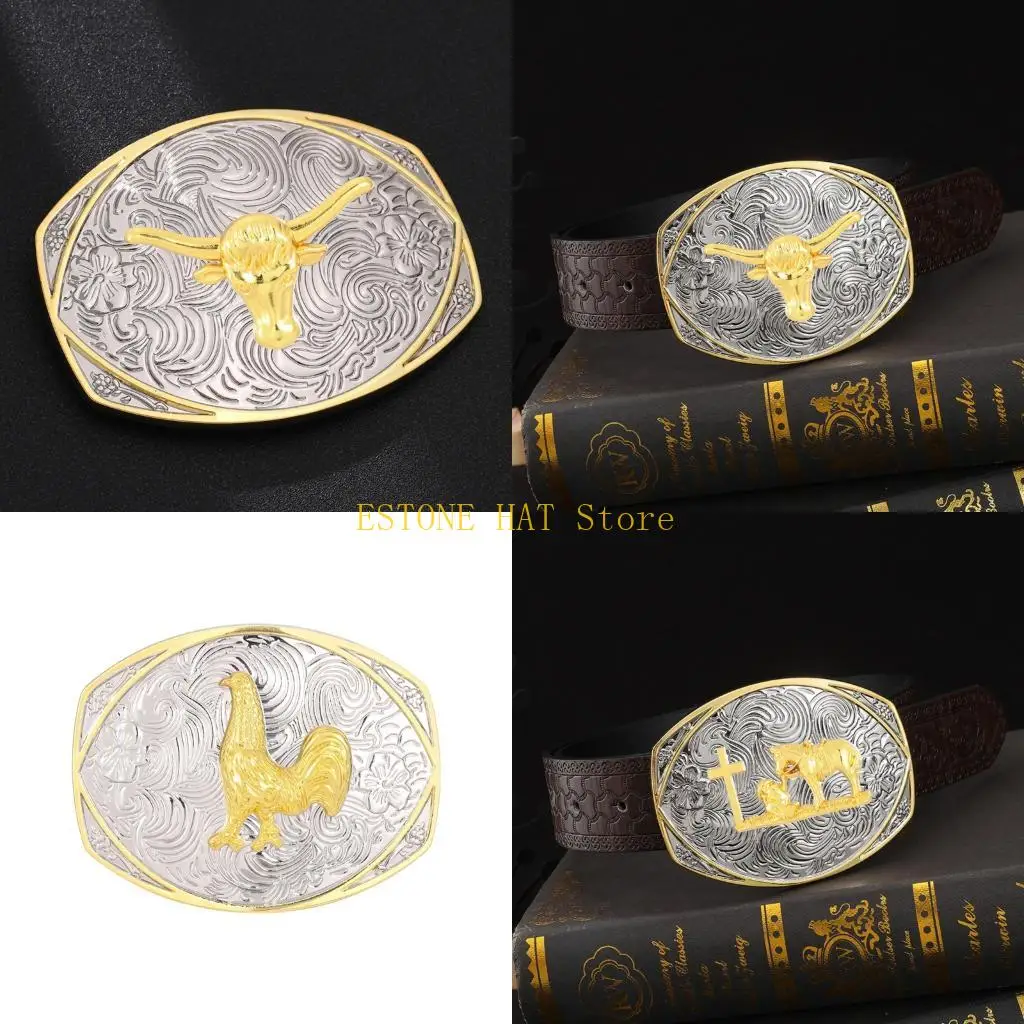 

49MF стильная пряжка для ремня с гравировкой в ​​стиле арабески для мужчин и женщин, устойчивые к коррозии сплавы для различных