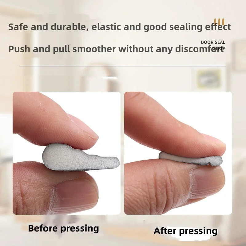 New Door Window Sealing Strip Soundproof  Noise Self-Adhesive Draught Exclude PU Foam Weather Stripping Door Seal Gap Filler
