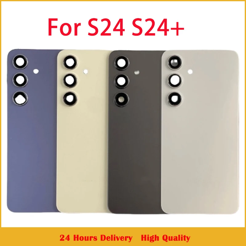 

Задняя стеклянная крышка A + для Samsung Galaxy S24 S24+ S24Plus, сменная задняя дверь, жесткий чехол для аккумулятора, задняя крышка корпуса с клеем
