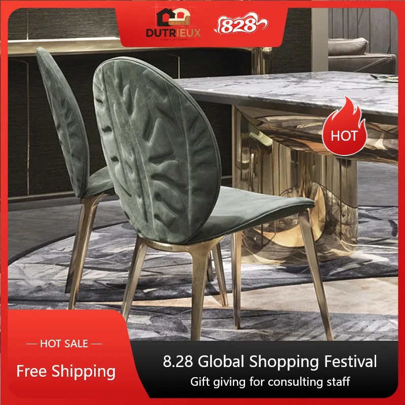 Designer Luxury Dining Chairs Modern Lounge Italian Occasional Chair Dining Room Sillas Para Comedor Home Furniture