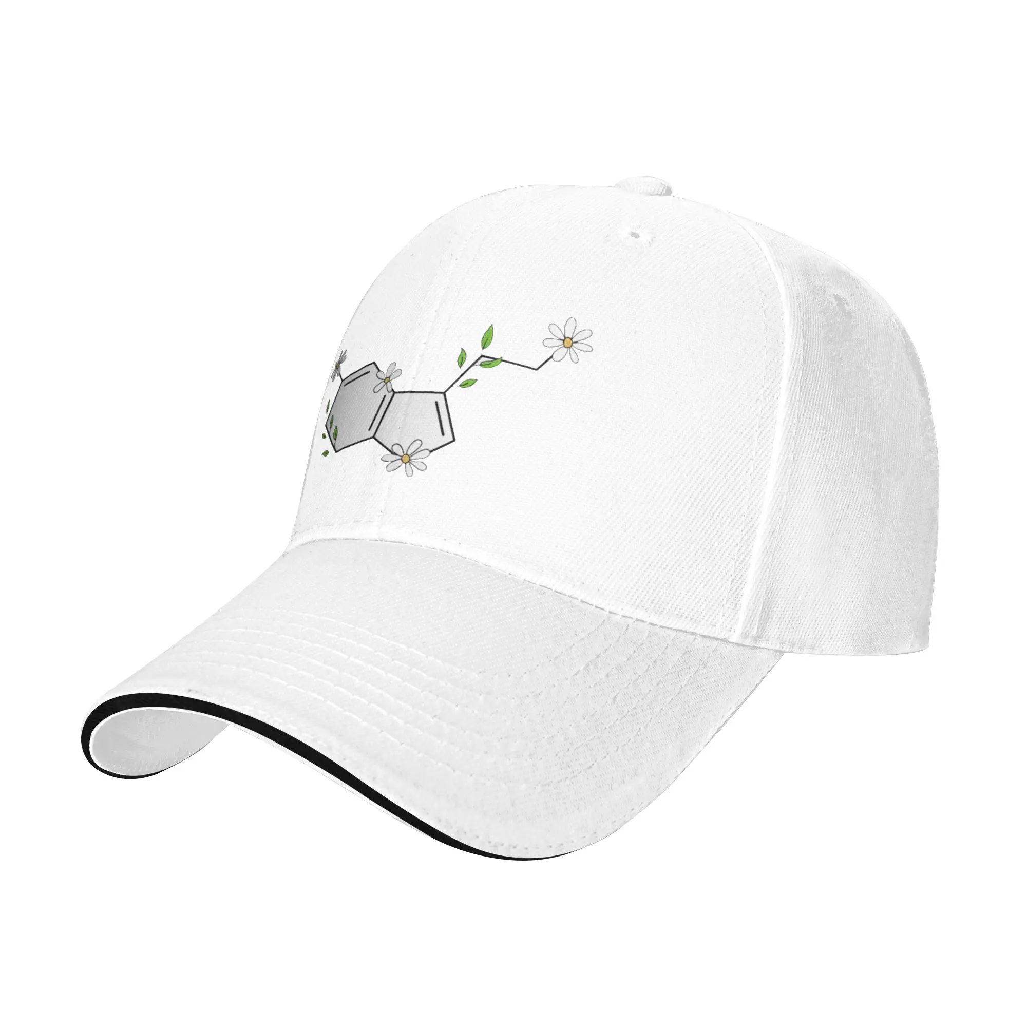Floral Serotonin Molecule Gift For Children Men Women A Baseball Cap Hat