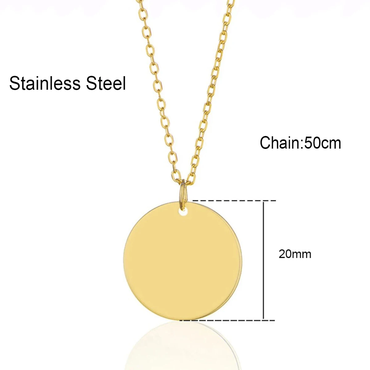Size 20mm Personalized Portrait&Name Necklace Photo Engraved Stainless Steel Pet Human Memorial Jewelry Gift