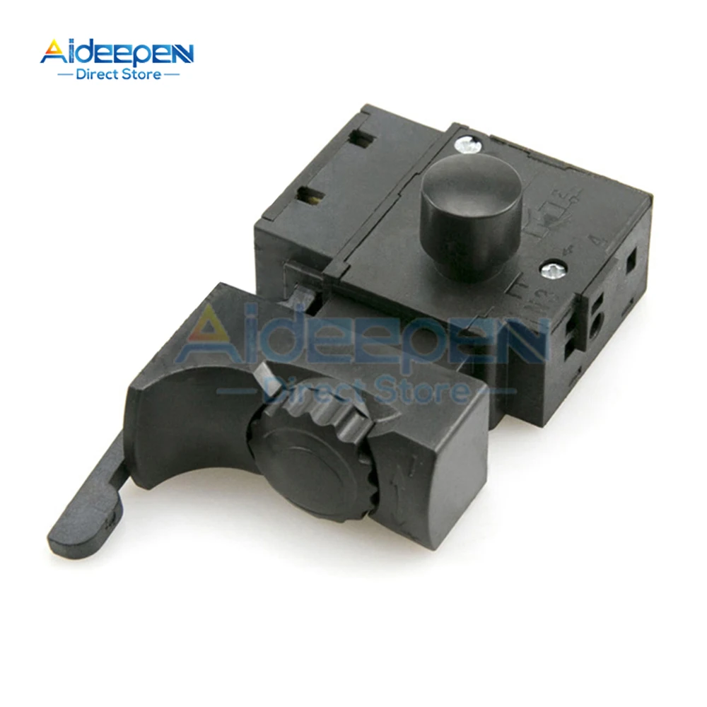 1PCS FA2-6/1BEK 6A 220V Lock On Power Tool Electric Drill Speed Control Trigger Button Switch