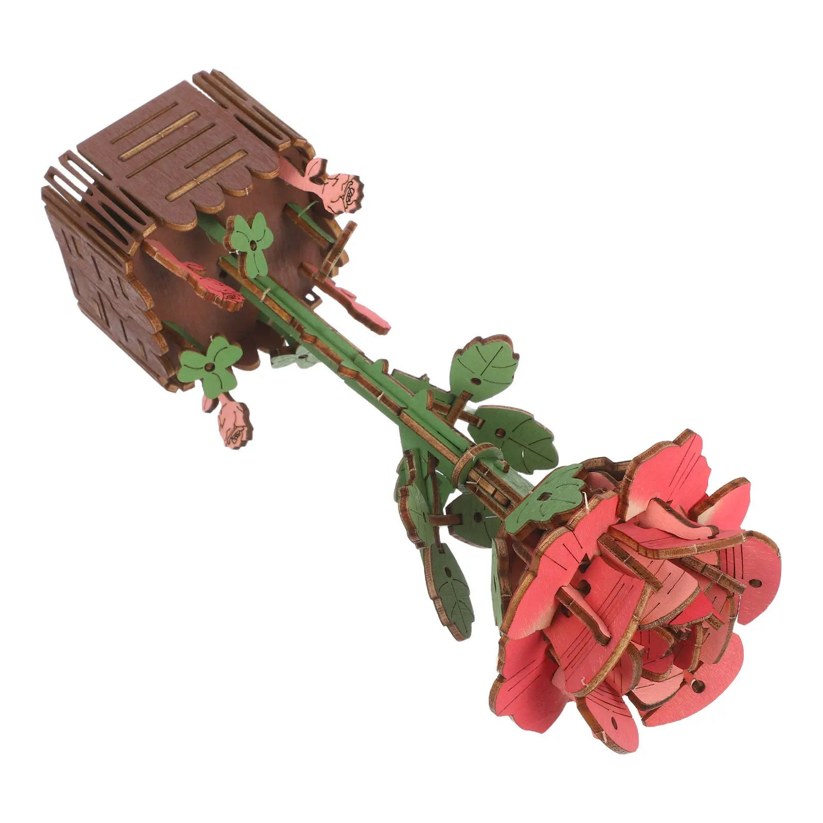 

DIY 3D Wooden Puzzle Flower Bouquet Kit for Adults Unique Design Enhances Spatial Imagination Hands on Skill Family Bonding