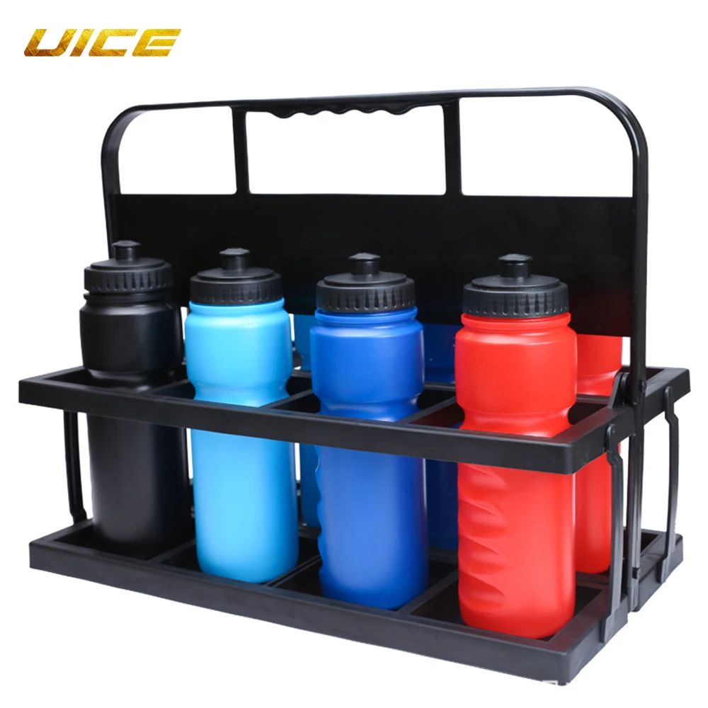 Water Bottle Carrier Countertop Basket Handheld Beer Rack Bike 8 Square Holes For Football Team Sports Hockey Outdoor Accessory