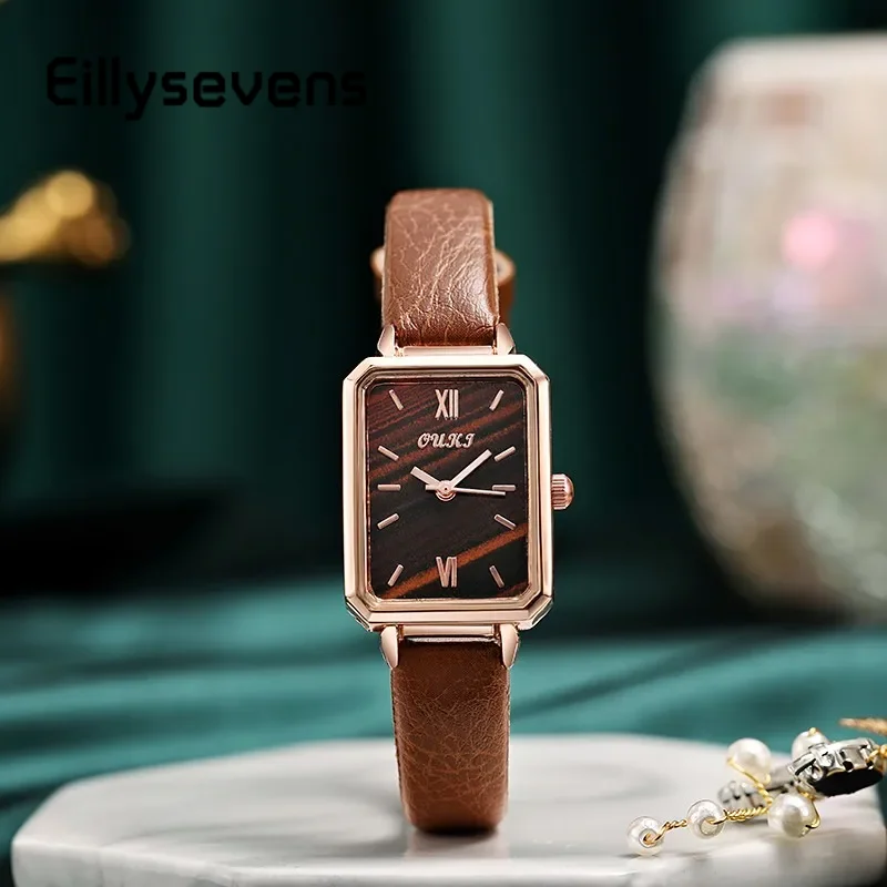 Square Case Literary Retro Women'S Watch Korean Fashion Quartz Watches Versatile Korean Daily Wristwatches Simple Luxury Reloj