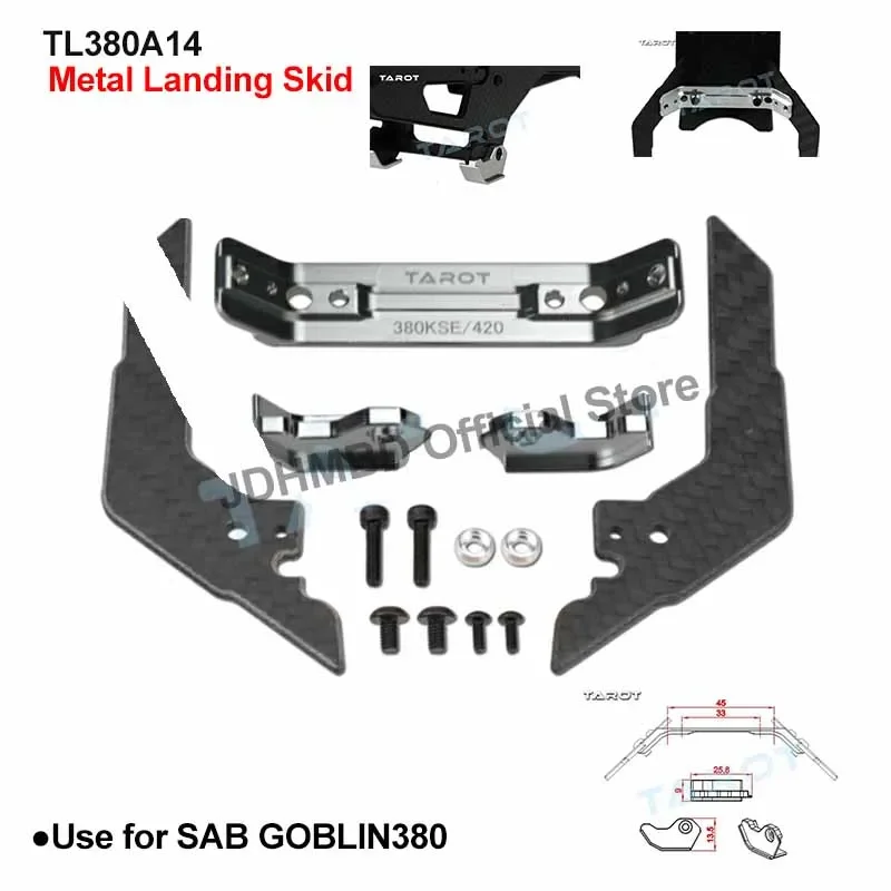 Tarot 380 parts Motor Belt Pulley Assembly Main Rotor Holder CCPM swashplate For SAB Goblin 380 RC Helicopter