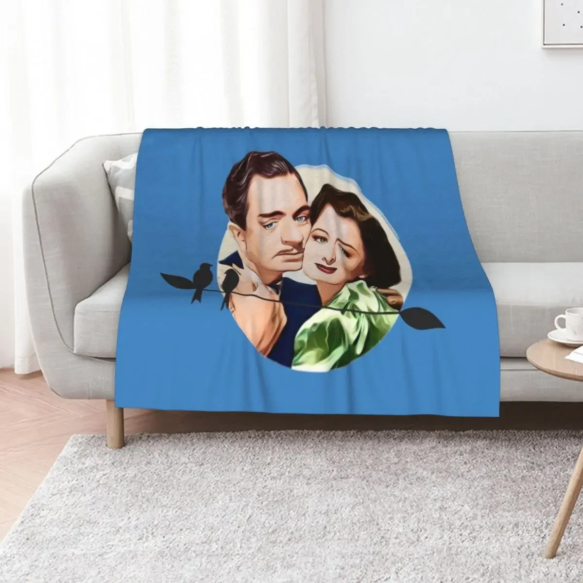 

Nick and Nora Full Moon and Birds Throw Blanket Sleeping Bag Bed covers wednesday Picnic Blankets