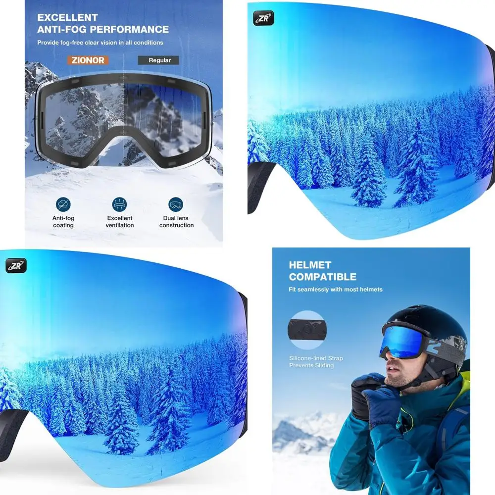 

Магнитные цилиндрические лыжные очки с линзами X11 для мужчин и женщин