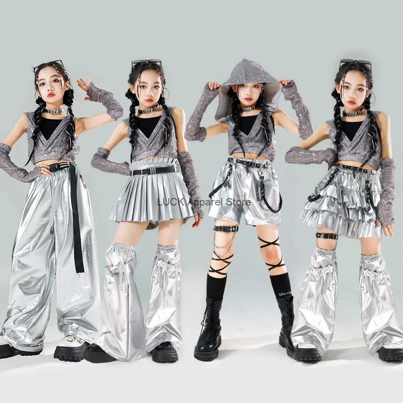 

Children's Sequin Jazz Dance Performance Costume Girls' Jazz Street Dance Costume Children's Hip-hop Girl Group Fashion Show Cos