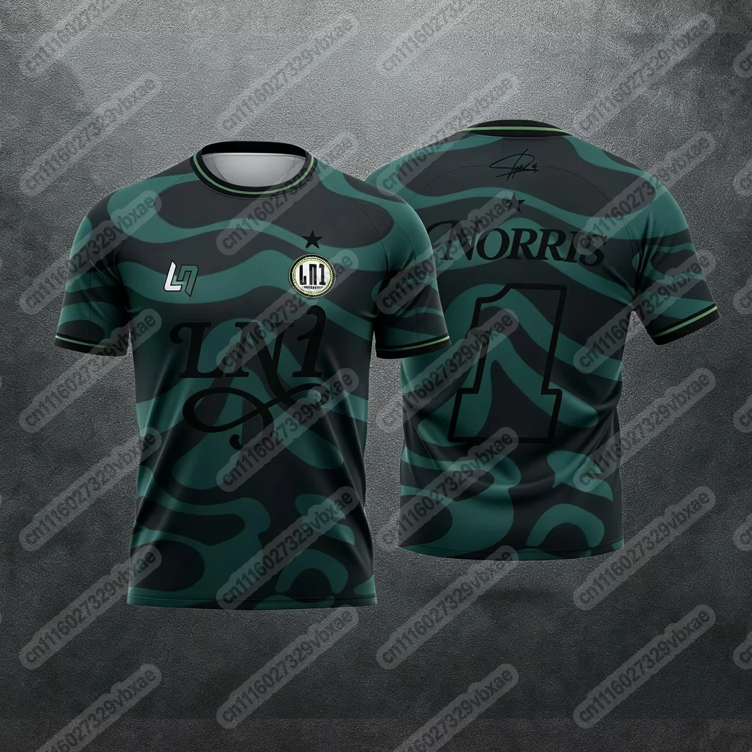 Lando Norris LN1 3D-Druck-Trikot für Herren und Damen, atmungsaktive, schnell trocknende Sommer-Sportbekleidung, Streetwear, passend für die ganze Familie – Detail 9
