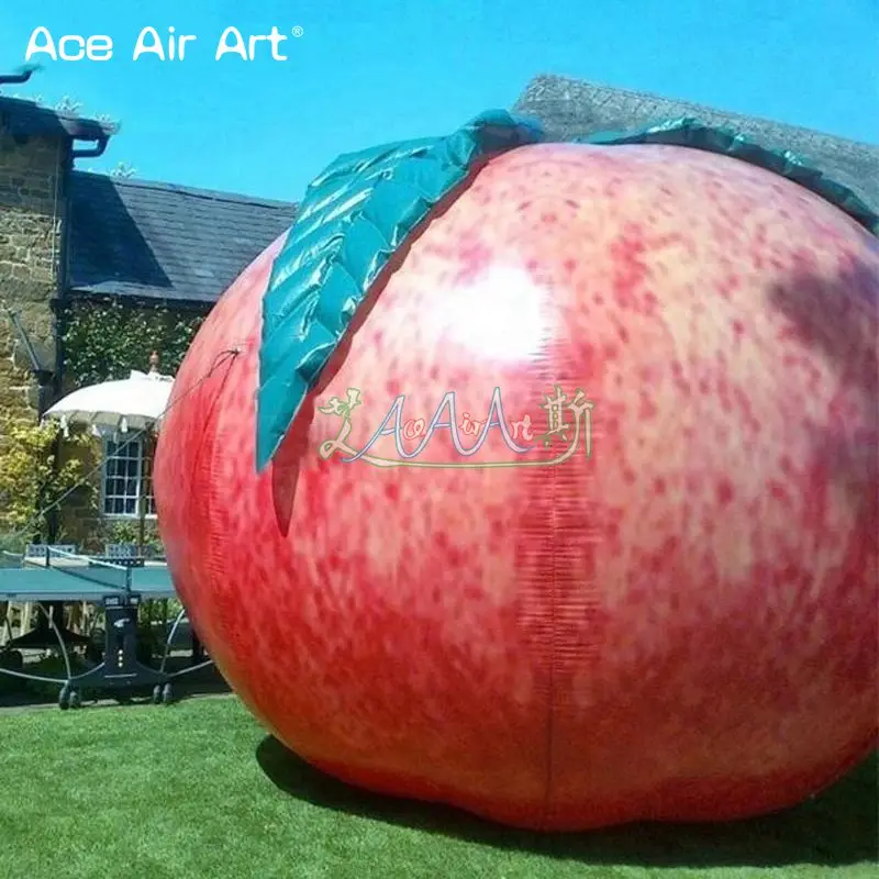 Advertising Replica Inflatable Peach Model Standing Vegetable and Fruit Made By Ace Air Art