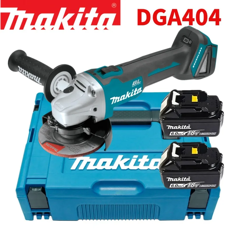 100% Original Makita DGA404 Wiederaufladbarer Elektrischer Winkelschleifer 125mm 18V Bürstenlos Lithium-Ionen Langlebiges Werkzeug zum Schneiden, Schleifen und Polieren