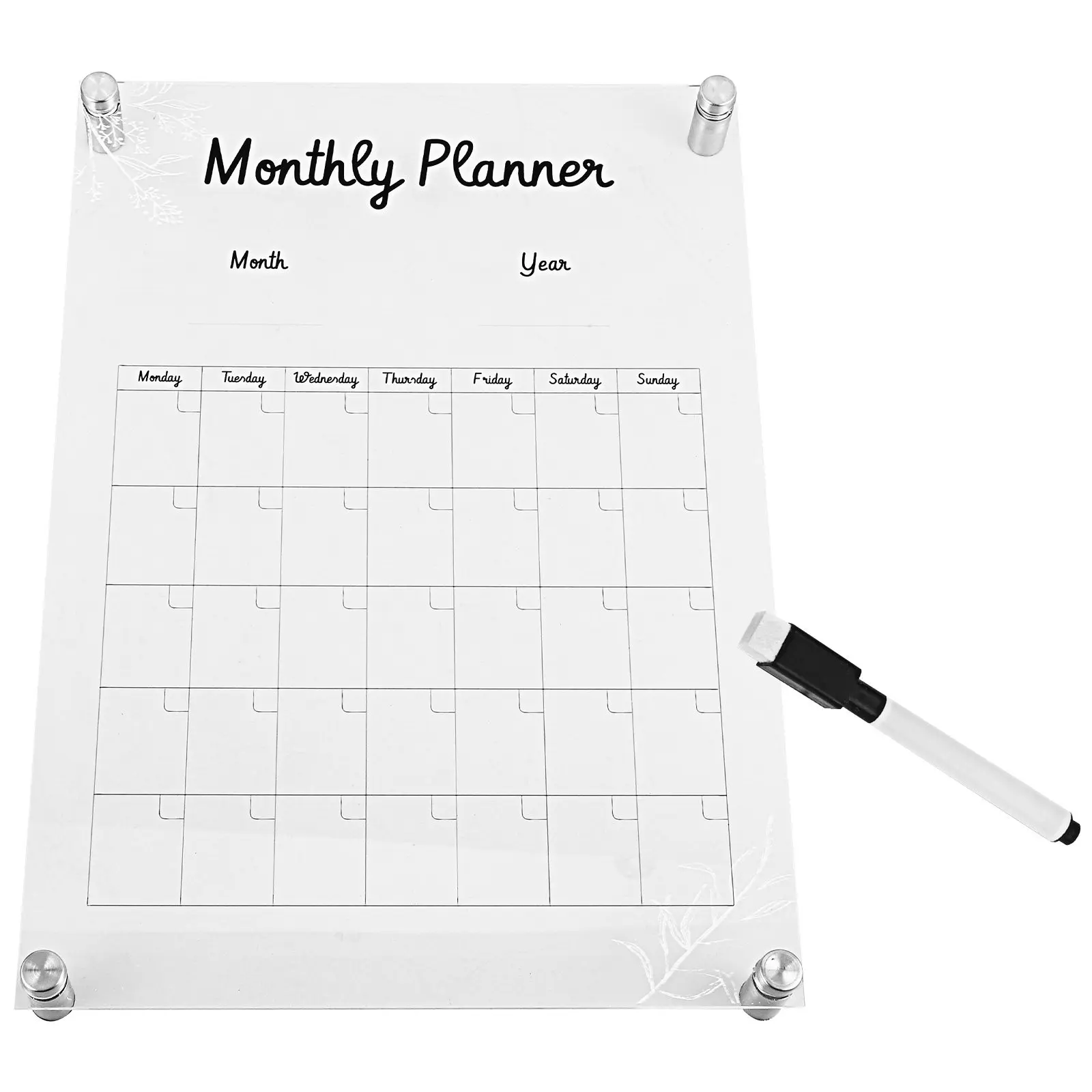 

Набор из 1 шт. безопасной акриловой прозрачной доски для заметок, доска для еженедельного планирования, для школы, офиса, дома, учебной комнаты, гостиной, стираемая, для напоминаний