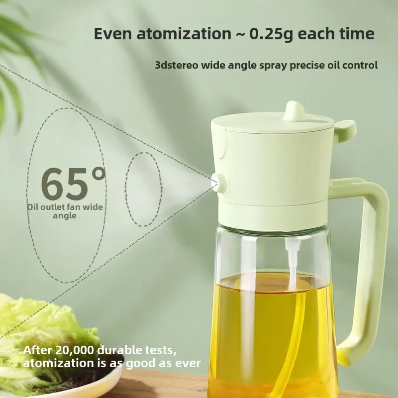 2 In1 Oil Spray Bottle Barbecue Cooking Olive Oil Dispenser Oil Jar Baking Vinegar Soy Sauce Spray Container Kitchen Utensil