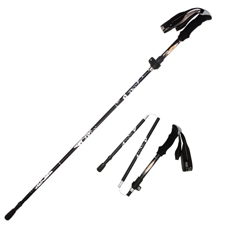 Bastones de Trekking ultraligeros, bastón nórdico plegable de aluminio 7075, Alpenstock