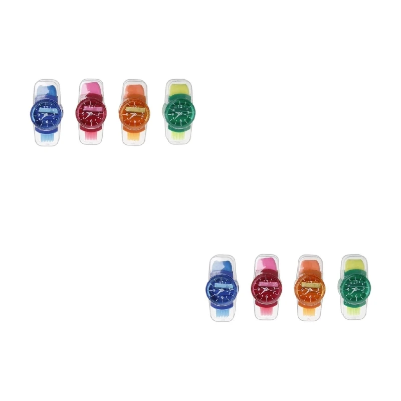 1 шт. для творческих шлифовальных машин с мультяшными часами, точилка для карандашей с ластиками Br