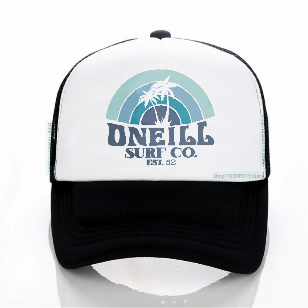 

Hawaiian Surf co est Print Baseball Cap Summer Outdoor Sports Net breathable hats Adjustable for Men Snapback Caps