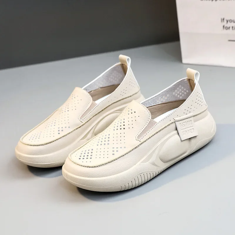 Sports Shoes Woman Summer  In Casual Slip-on Sneakers Fashion Hollow Breathable Loafers Women Running Shoes Footwear 2023