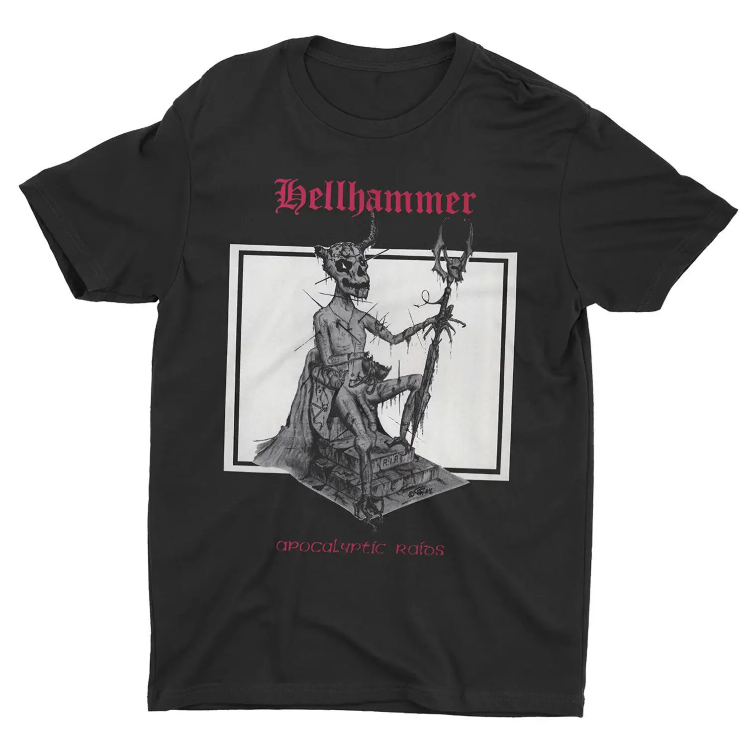 Men'S Hellhammer Apocalyptic Raids T Shirt Large Black