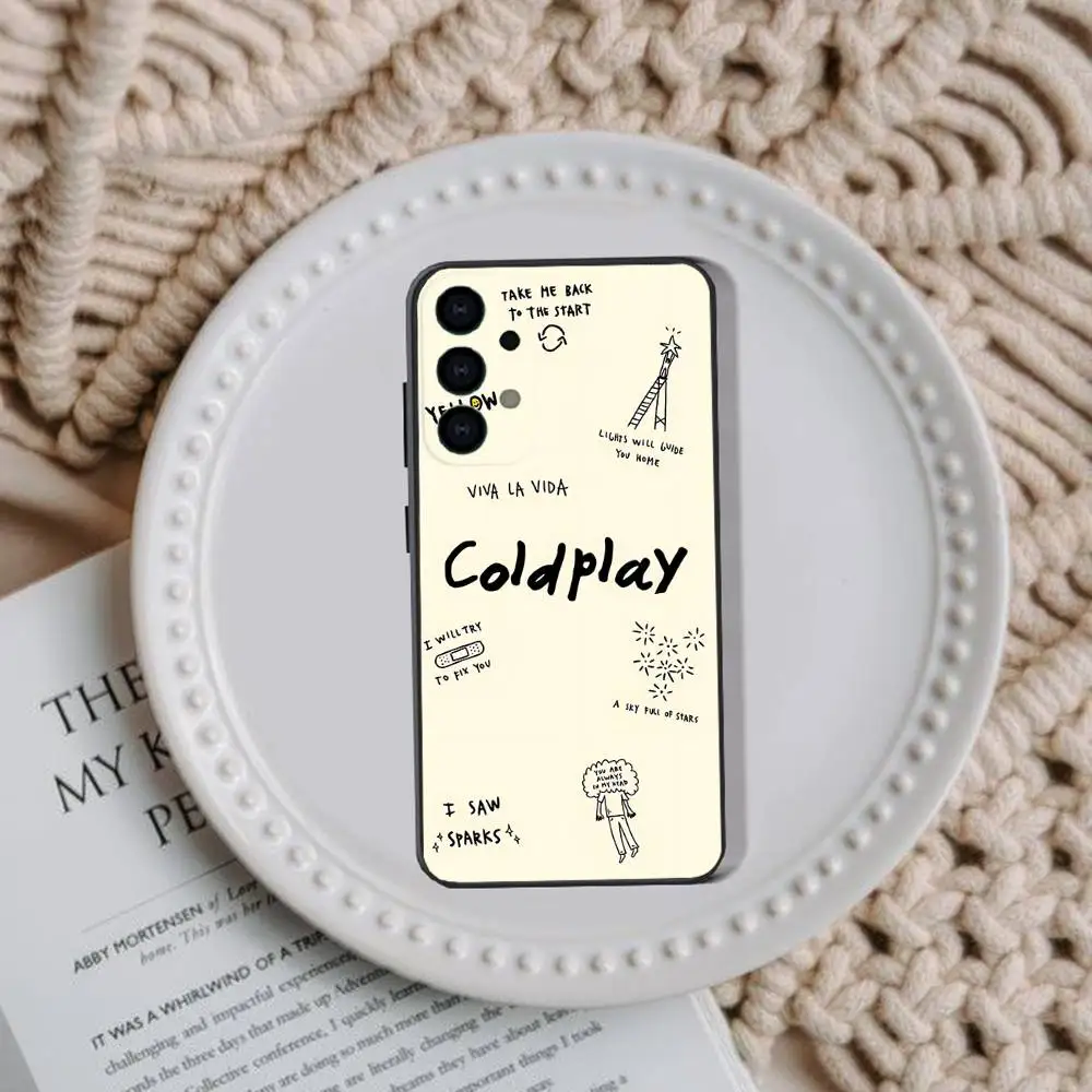 Band C-Coldplay Phone Case For Samsung Galaxy A20,A21s,A22,A31,A32,A52,A53,A72,73,A80,Note,J,S Soft Black Cover