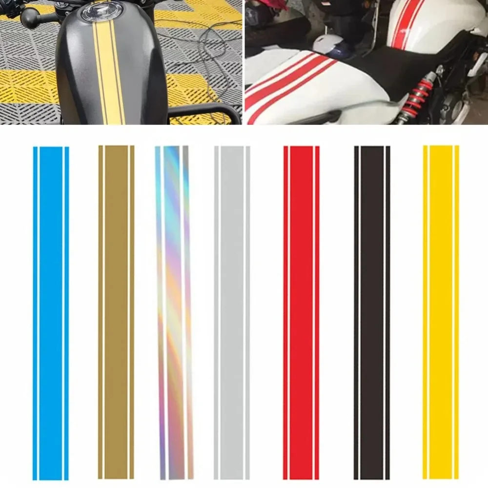 50CM Motorcycle Stickers Fuel Tank Cowl Vinyl Waterproof Stripe Pinstripe Decal Sticker Motocross Moto Body Styling Decorations