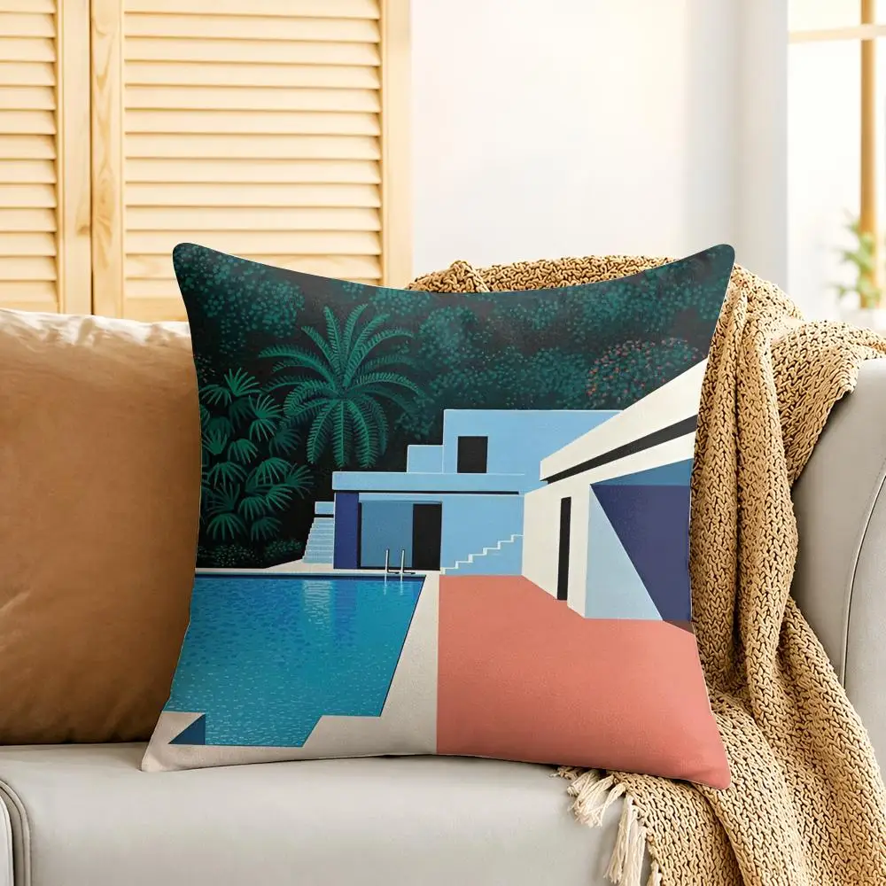 H-Hiroshi Nagai Cushion Cover Soft Short Plush Pillow Cases Hidden Zipper Vintage Cutecore Sofa Bedroom Home Decor Gift 4
