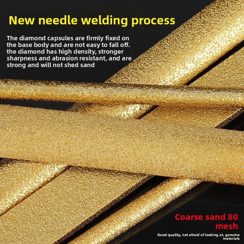 솔더 다이아몬드 파일, 평면 반원형, 6인치, 10인치, 12인치, 옥 금속, 녹 제거, 석재 연마, 8인치