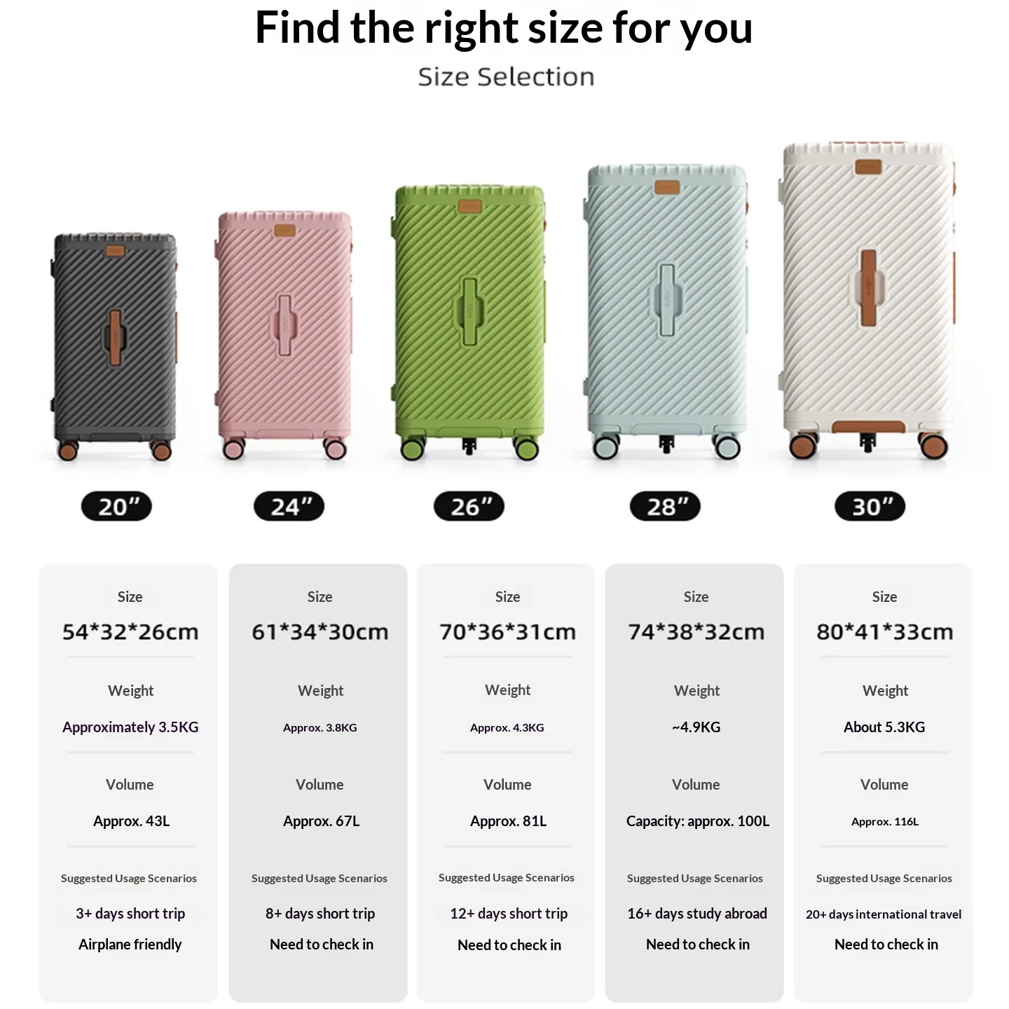 حقيبة كمبيوتر مقاومة للماء 20 24 26 28 30 بوصة مع حامل أكواب سعة كبيرة سبينر TSA حقيبة تروللي بعجلات للسفر مع قفل للسفر