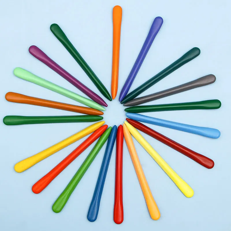 12-36 Color Double-headed Triangle Crayon Children's Oil Painting Sticks Safe and Harmless Early Art Educational Supplies
