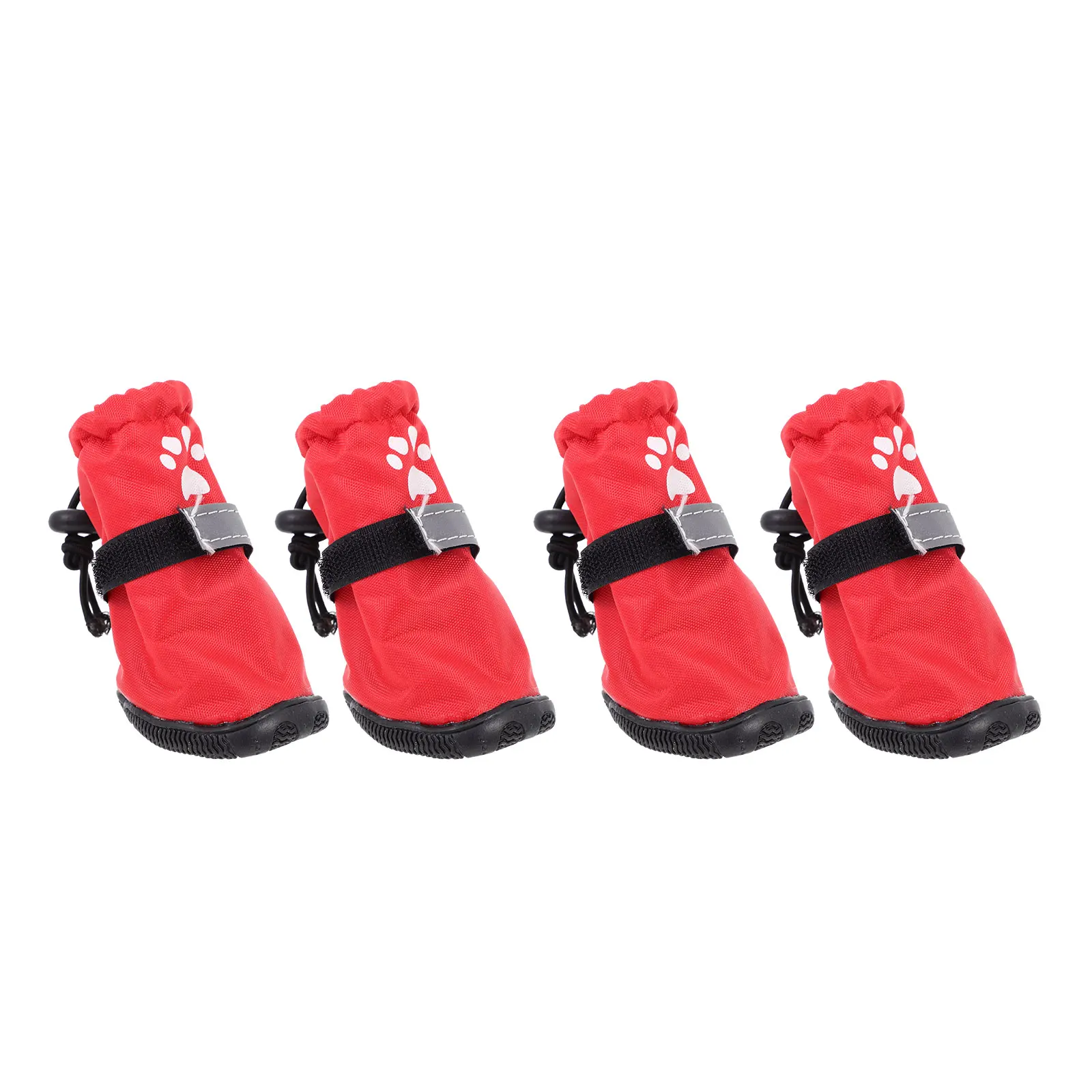 

4 Pcs Waterproof Dog Shoes Polyester Rain Boots for Injured Paws Protect Scratches Dog Boot Pet Shoes