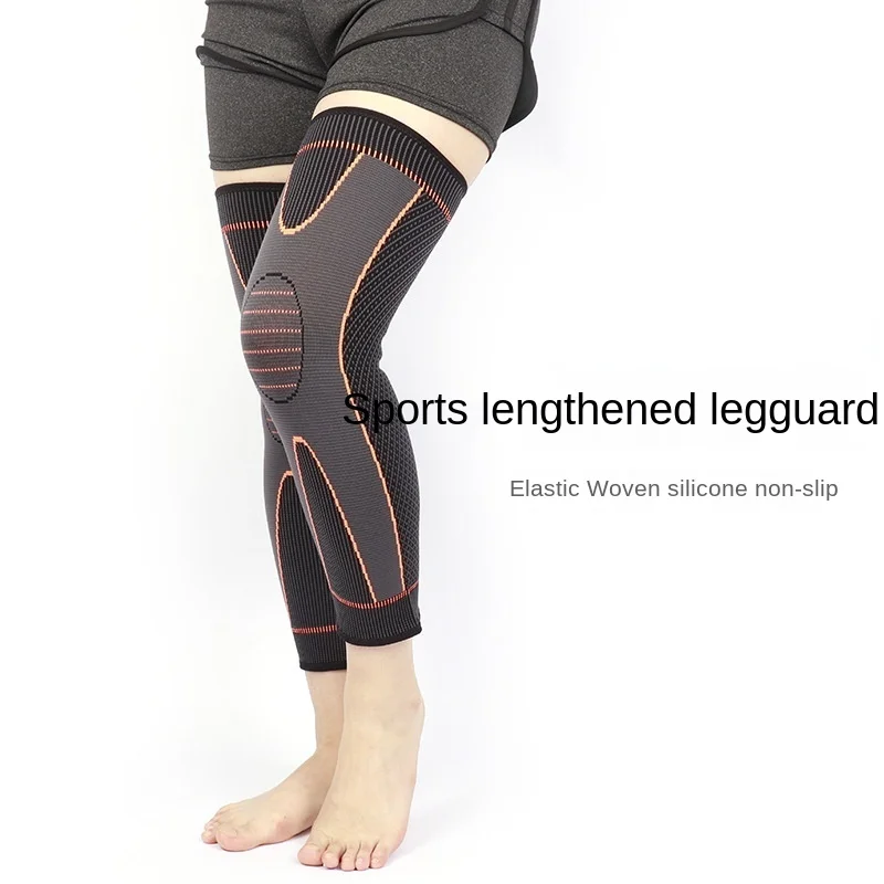 1 Paar Elastische Geelgroene Streepsport Verlengt Knie Pad Been Mouw Antislip Bandage Compressie Been Warmer Voor Mannen En Vrouwen