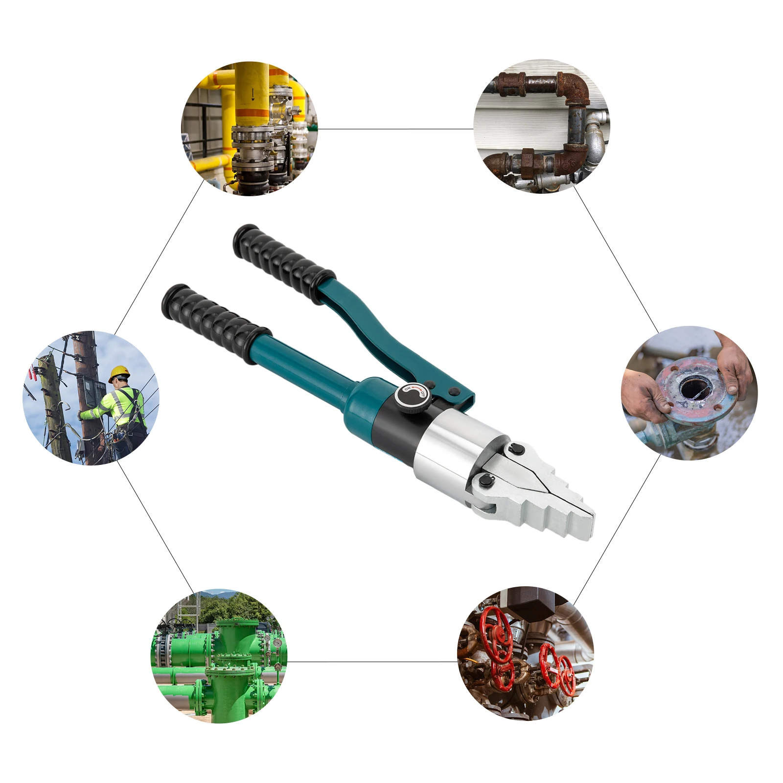 Outil d'épandage Durable, pompe hydraulique, pince en acier allié, pression 1066 Pa, propagation de 1.18 pouces, facile à utiliser, Portable avec