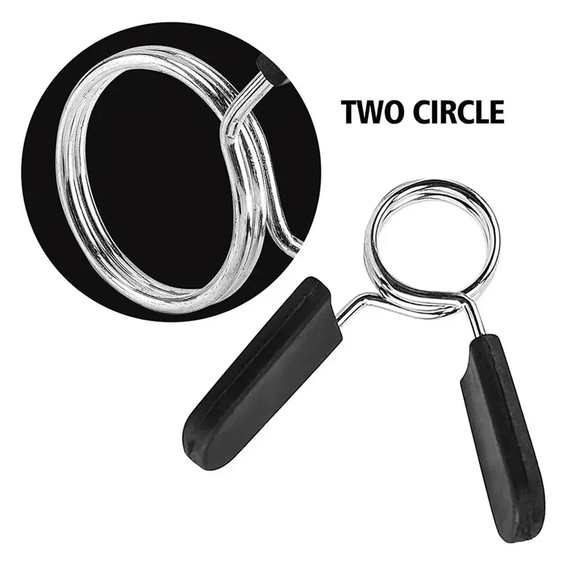 25/28mm Barbell Clamp Spring Collar Clips Gym Weight Dumbbell Lock Clamps Standard Barbell Collar For Weight Lifting