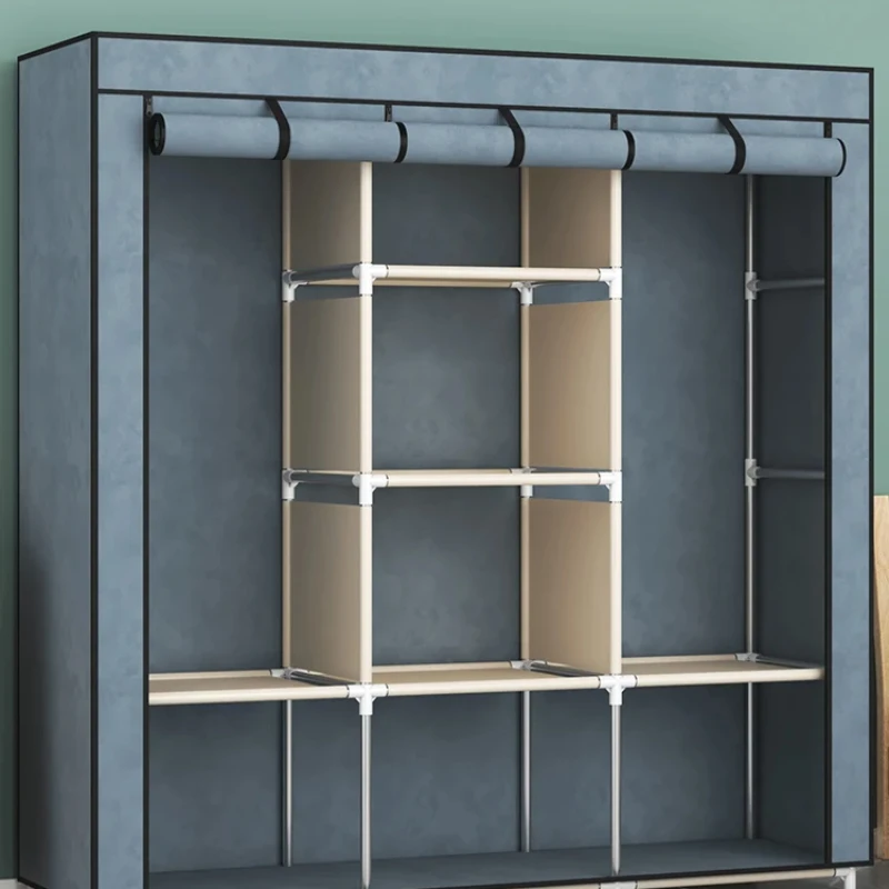 

Wardrobe assembly cloth wardrobe home bedroom hanging wardrobe storage cabinet economy