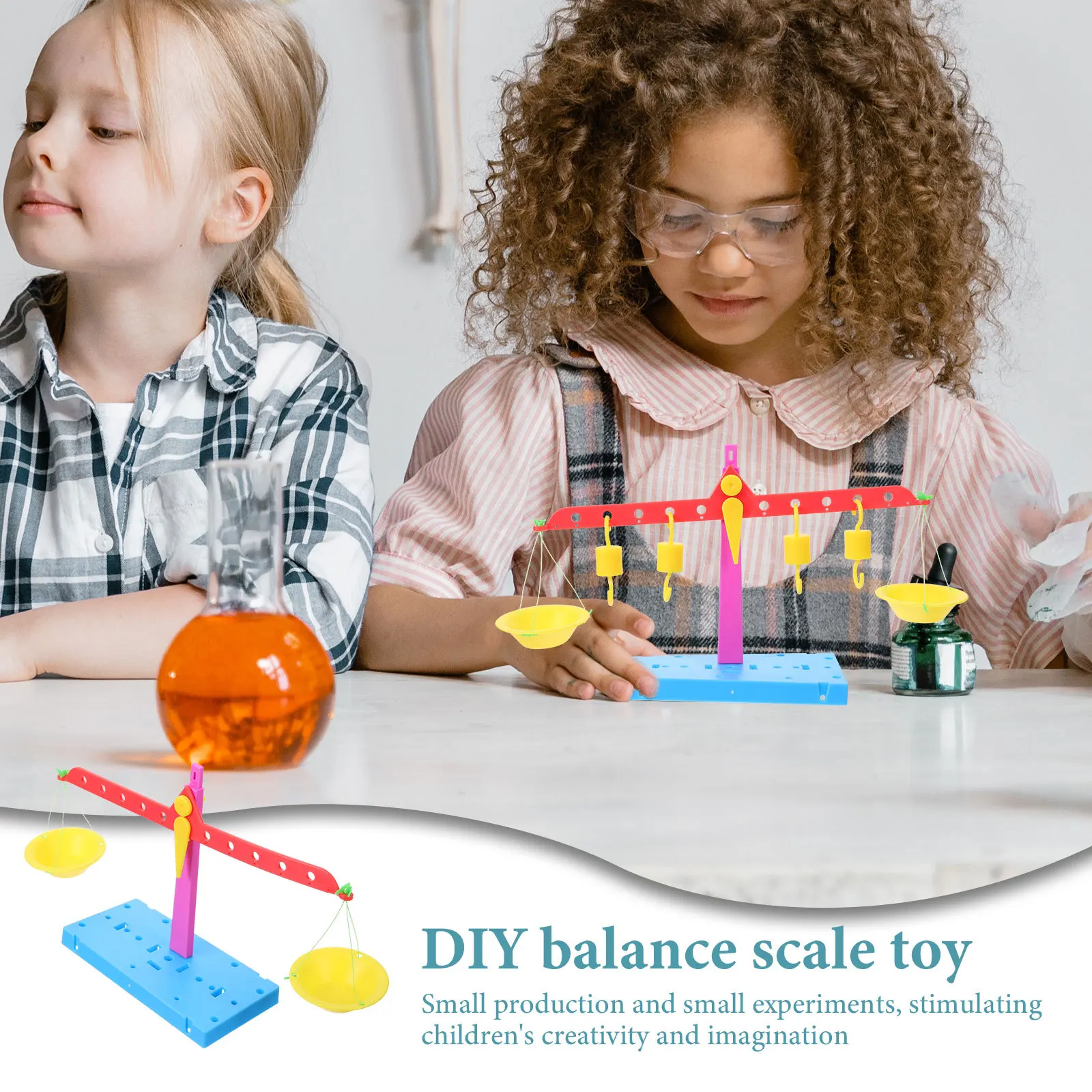 

1 Set Diy Balance Scale For Kids Science Project Educational Kit, Hands-On Assembly Plaything, Plastic