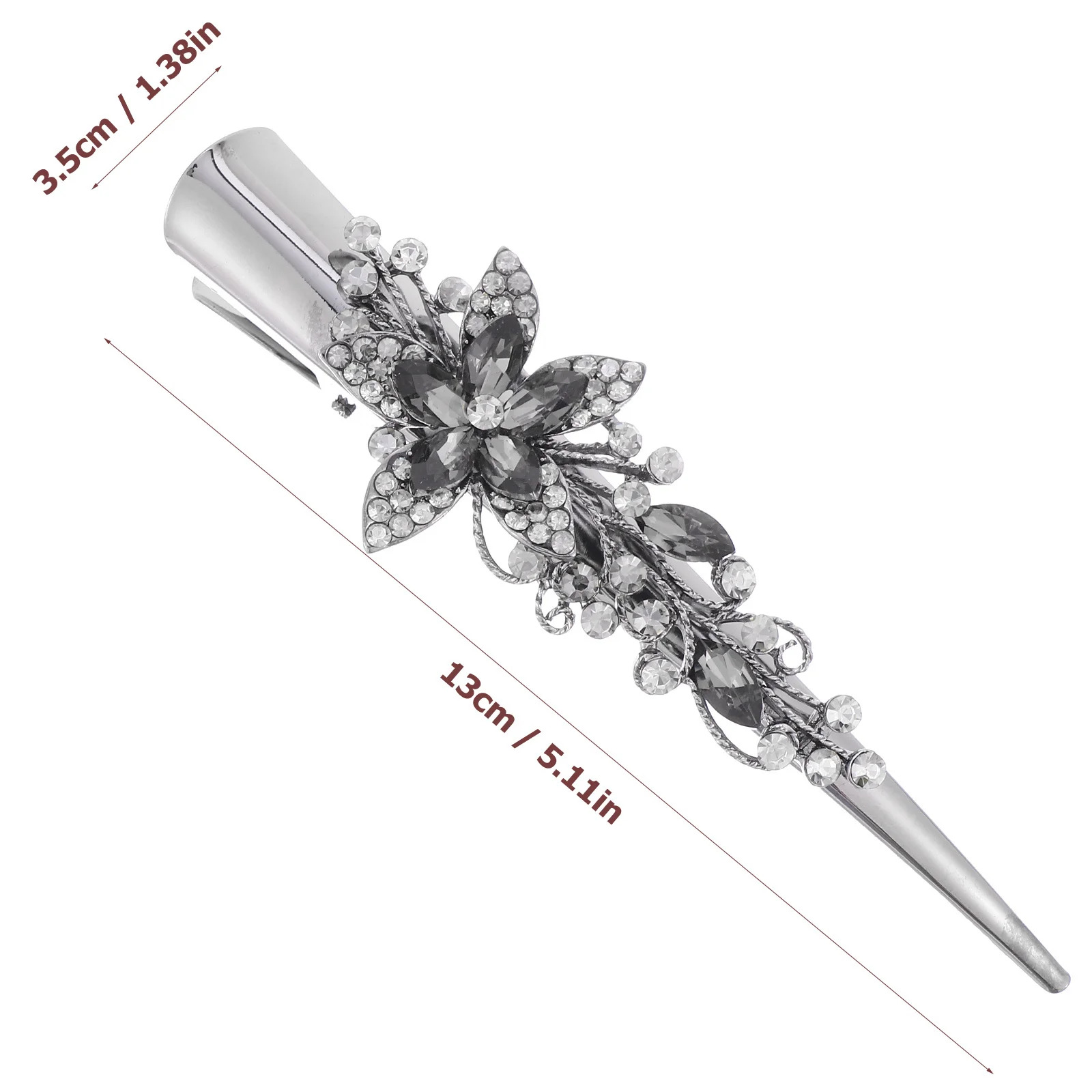 خمر القرن مشبك شعر حجر الراين المعادن منقار البط دبابيس الشعر للنساء الفتيات إكسسوارات الشعر مشبك الزخرفية استخدام الحفلات