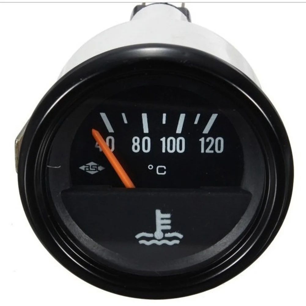 Auto Coolant Gauge 52mm Water Temp Gauge For Optimal Engine Performance Black Face Design Robust Construction Easy Installation