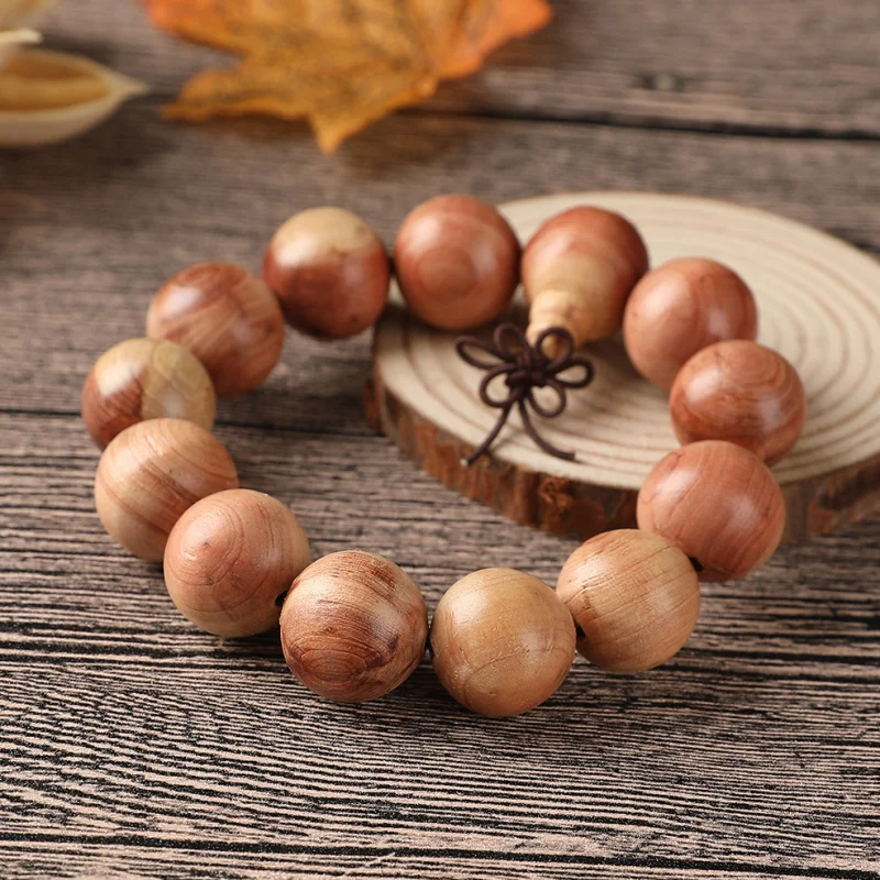 

Natural Cedar Bracelet Wholesale Cypress Growing in Rocks Incense Collectables-Autograph Rosary Men's Ebony Beads Bracelet Stall