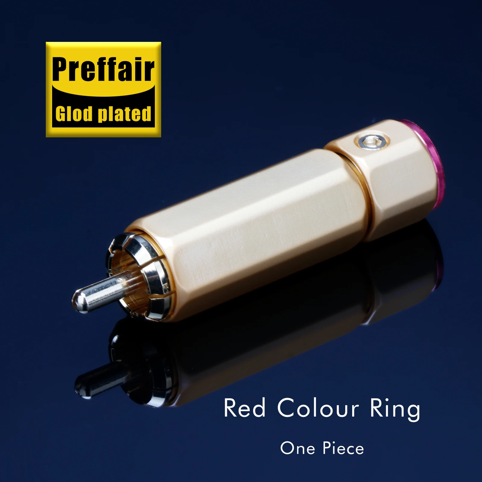 

Musical Sound RCA Plug Connector HiFi 24K Gold Plated RCA Plug Terminal Male Audio Jack Lotus Adapter Self-locking Shielding