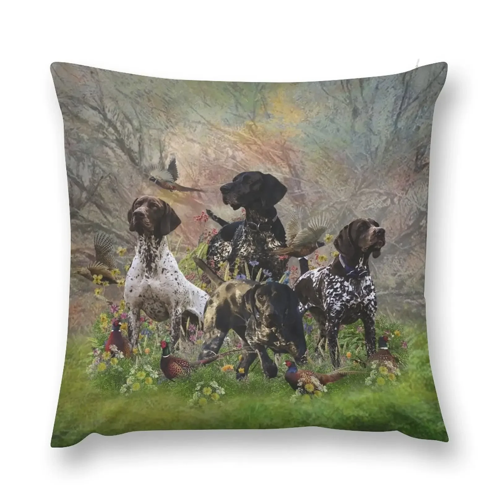 

Waiting for the hunting season (GSP) Throw Pillow sleeping pillows Custom Cushion Photo pillow