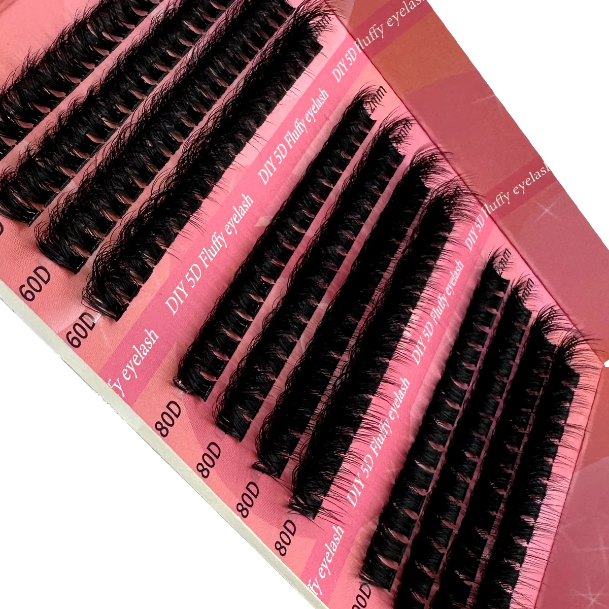 12Rows 5D Fluffy Cluster Lashes 60D/80D/100D Thick Eyelash Clusters Individual Lashes DIY Natural Lash Extensions Eyelashes