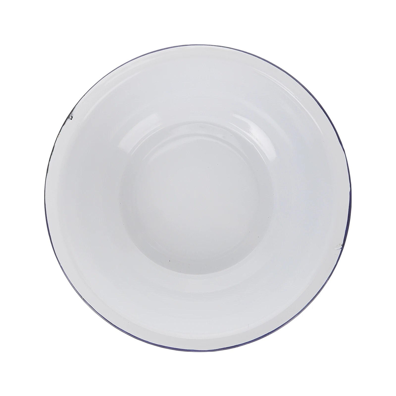 

Enamel Basin Large Capacity White Porcelain Bowl Vintage Mixing Dishes Thick Construction Easy Clean Kitchen Facilities