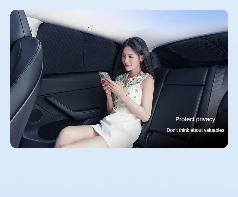 für Tesla Modell 3 Y S X 2025-2020 2026, Upgrade, Sichtschutz, Seitenfenster, Sonnenschutz, vorne und hinten, Windschutzscheibe, Blindschattierung, Outdoor, Camping – Detail 19
