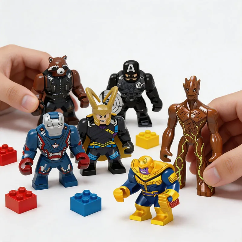 Superhero Mini Building Blocks – Thanos Spider-Man Action Avengers Figure Set, DIY Assembly Toy Birthday Gift for Boys Girls