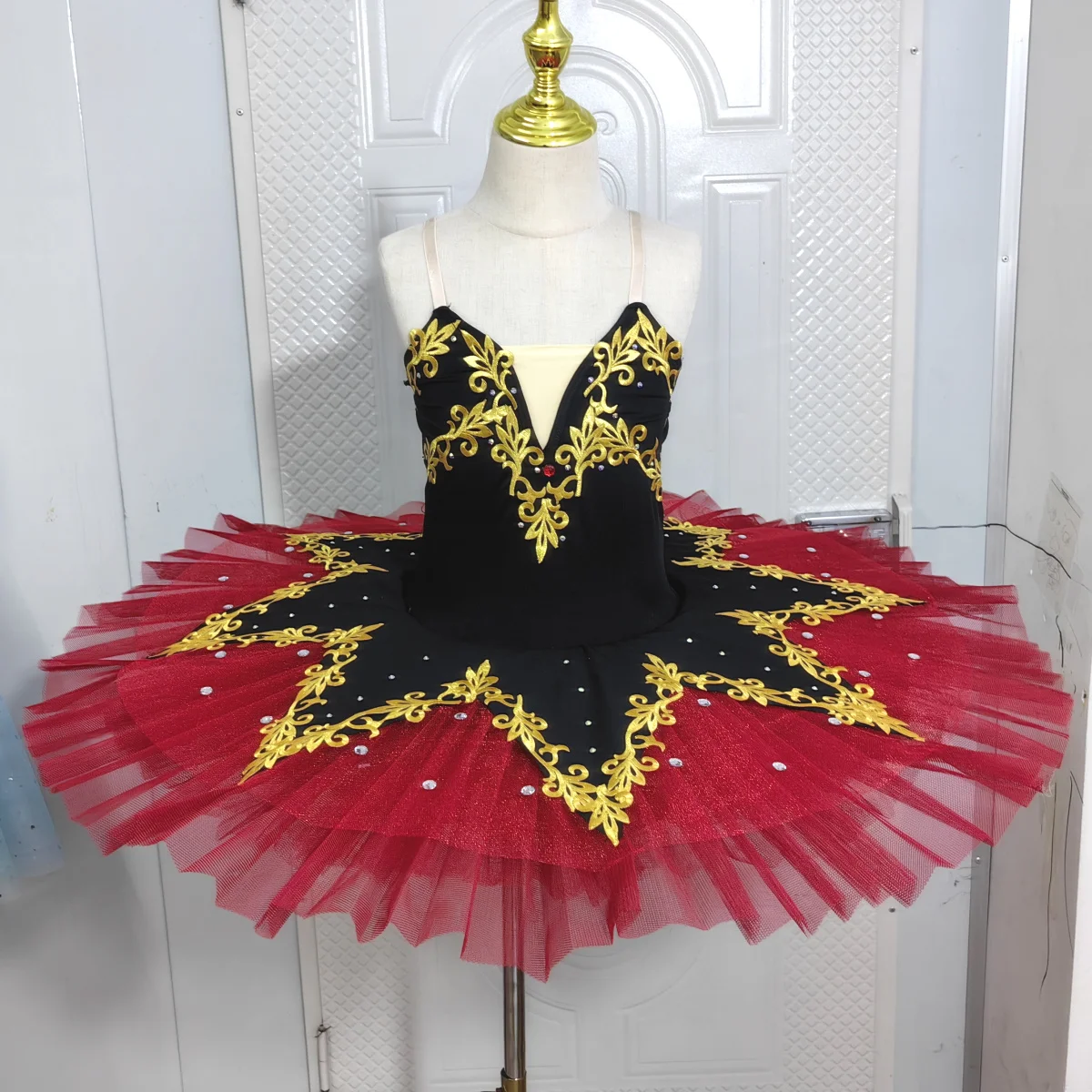 Spanish Red Professional Ballet Tutu Skirts Dance Performance Costumes