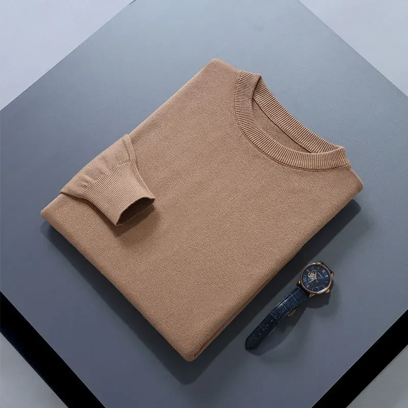 The new men's casual crewneck sweater for autumn and winter can be selected in a variety of colors and matched at will