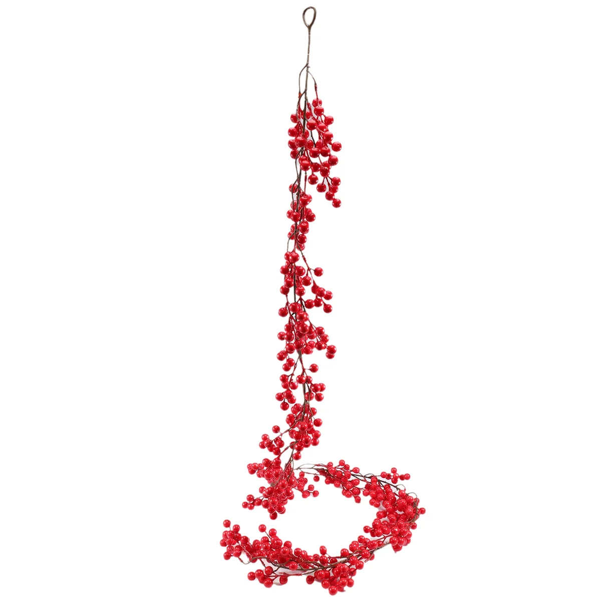 

6.39FT Red Berry Christmas Garland,Flexible Artificial Berry Garland for Fireplace Decoration for Winter Christmas