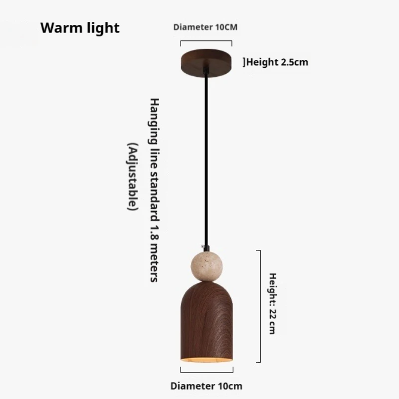 Hout Steen LED Hanglamp Armatuur Slaapkamer Studeerkamer Draad Verstelbare Scandinavische Moderne Hanglamp Lampara Colgantes
